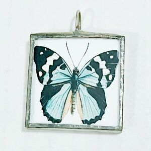 Rare vintage Two Faced silver tone Pendant